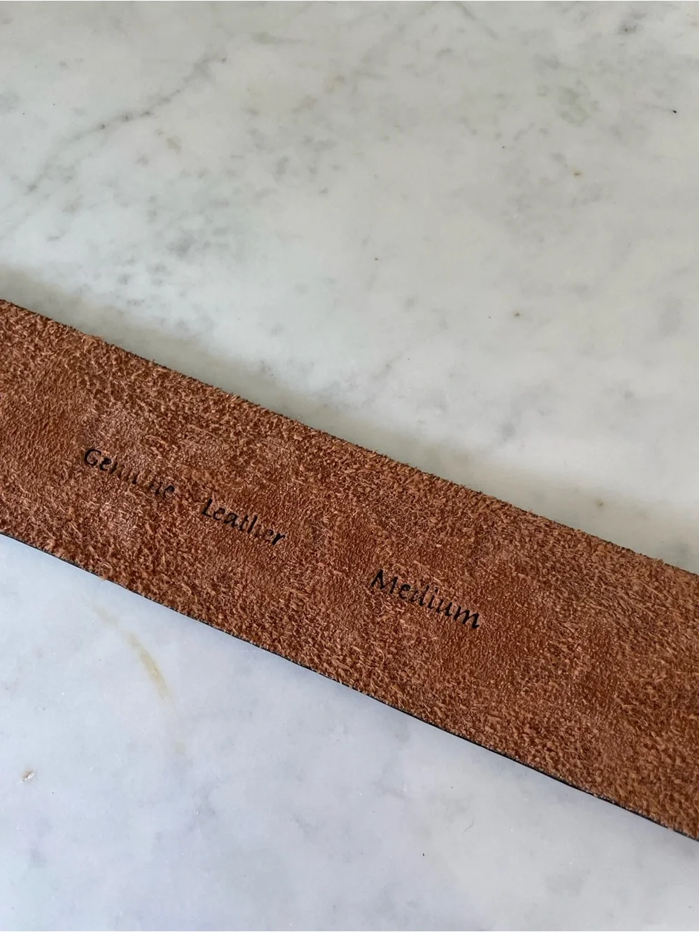 Fossil Floral Embossed Leather Belt